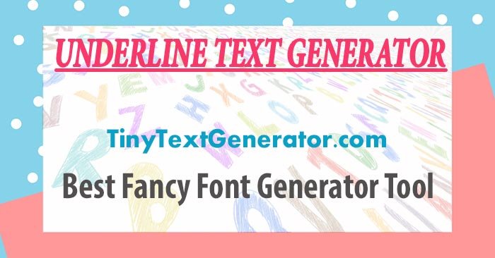 Underline Text Generator Creates Stylish Effects for Social Media and Documents